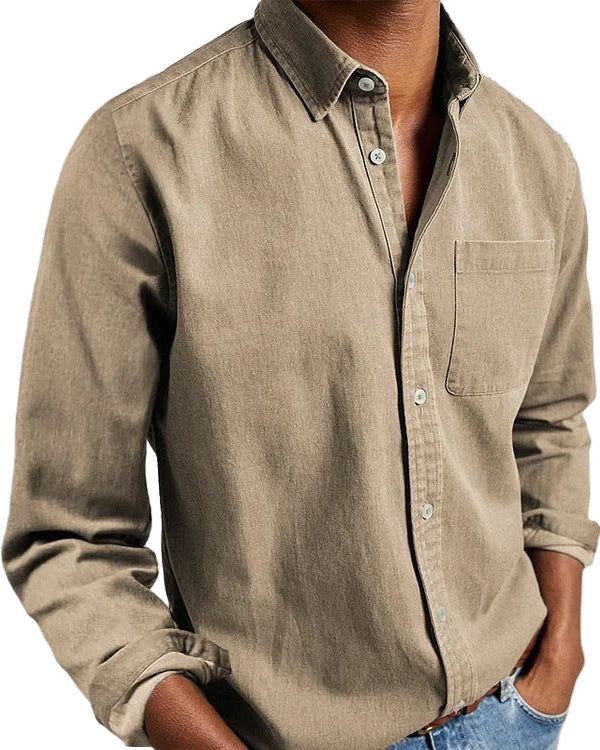 Nuvoir - Camicia da Uomo in Cotone