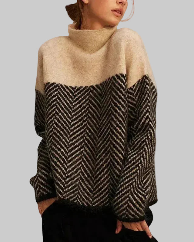 Nuvoir – Maglione Dolcevita Chevron