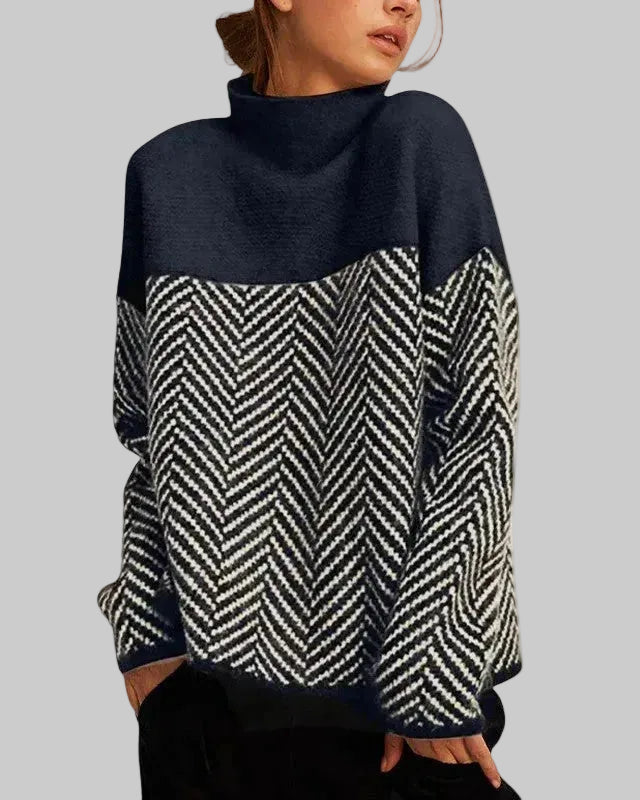 Nuvoir – Maglione Dolcevita Chevron