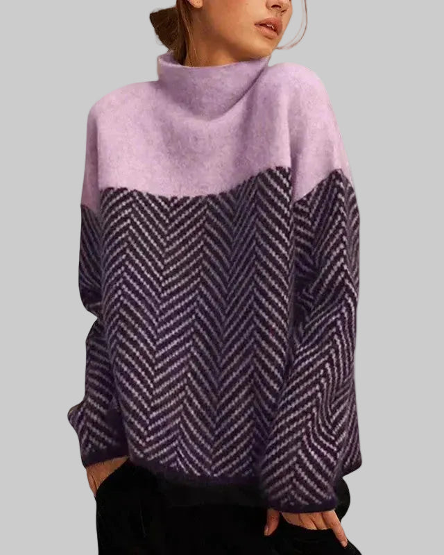 Nuvoir – Maglione Dolcevita Chevron