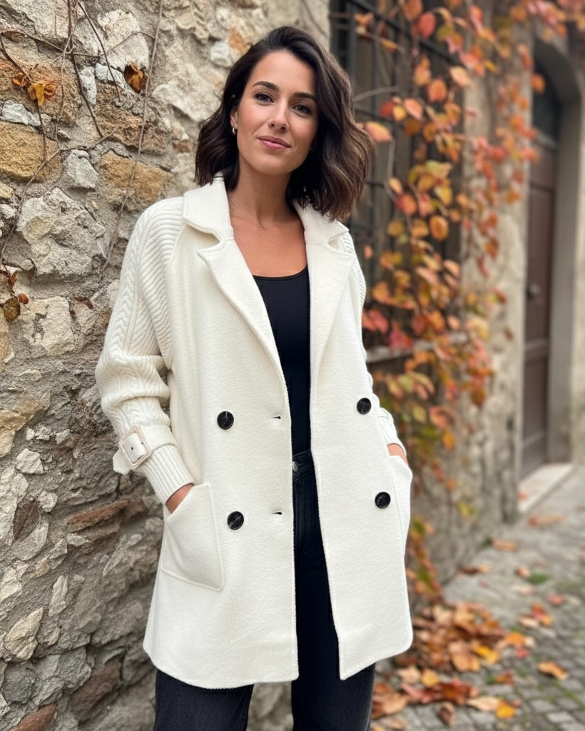 Nuvoir - Cappotto Doppiopetto Donna – Elegante e Morbido