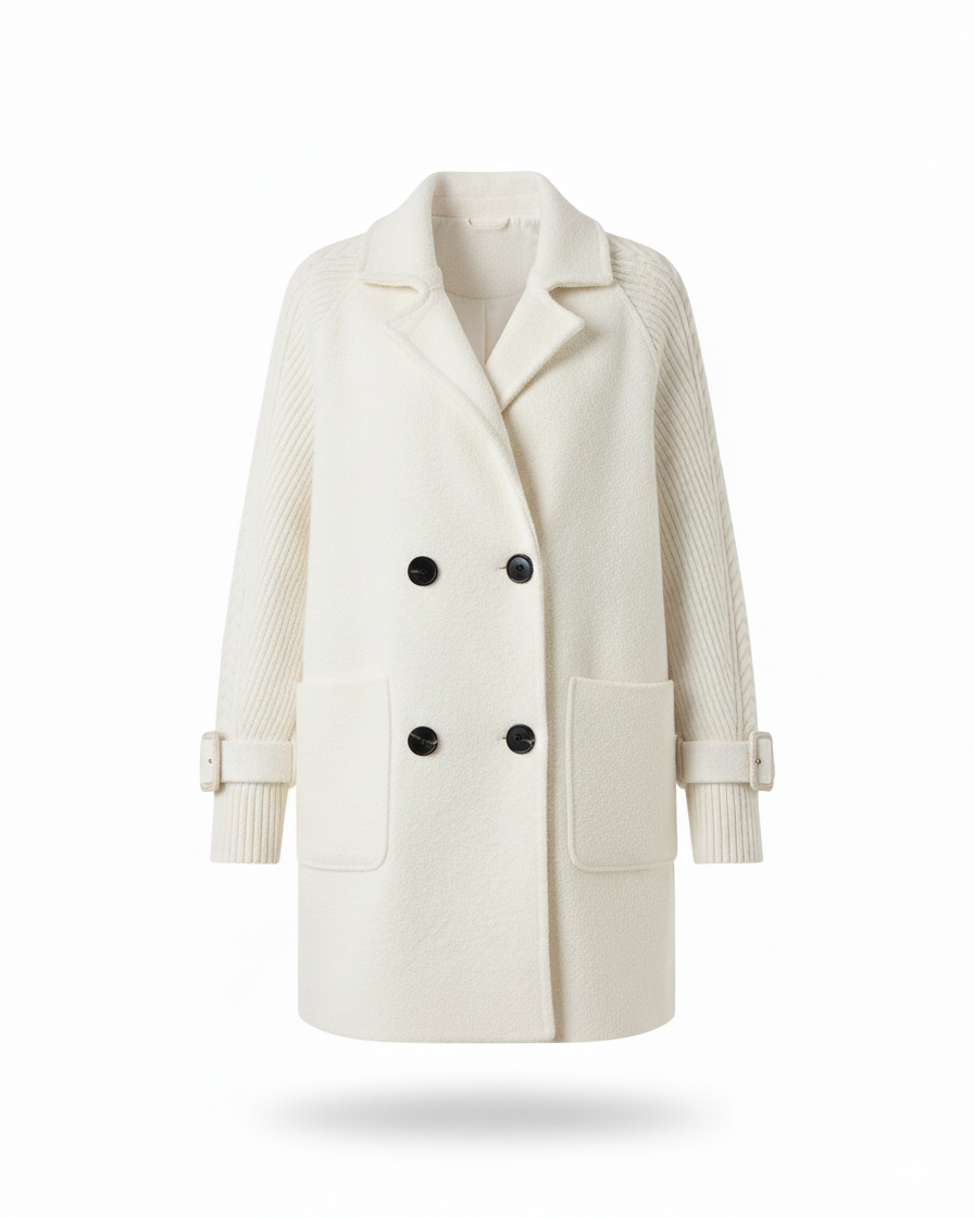 Nuvoir - Cappotto Doppiopetto Donna – Elegante e Morbido