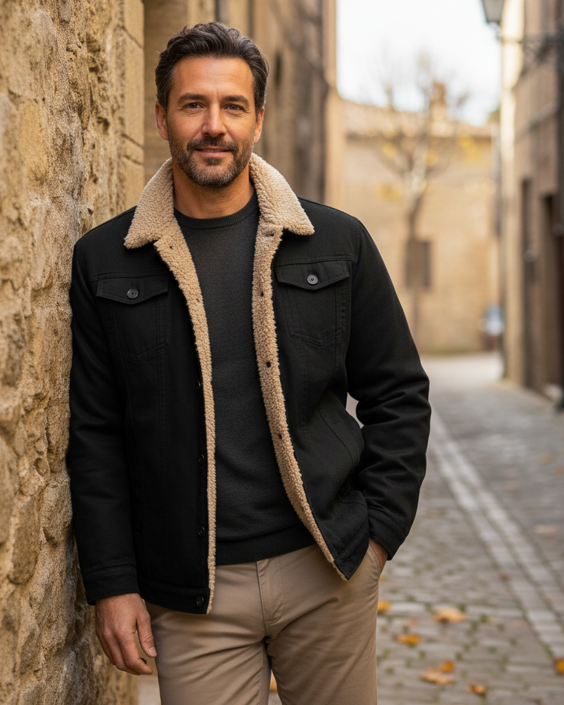 Nuvoir - Giacca Invernale da Uomo con Fodera Teddy