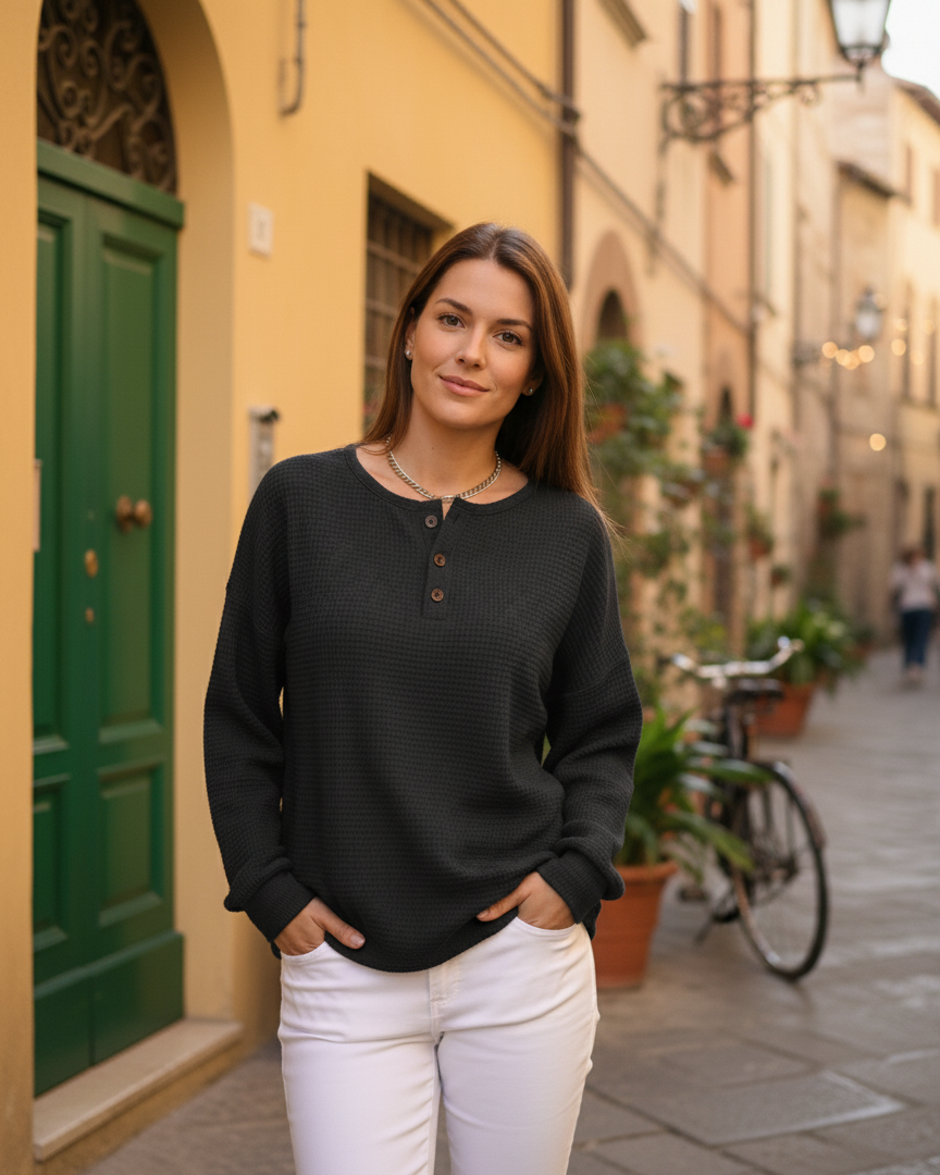 Nuvoir – Maglia Henley Termica da Donna