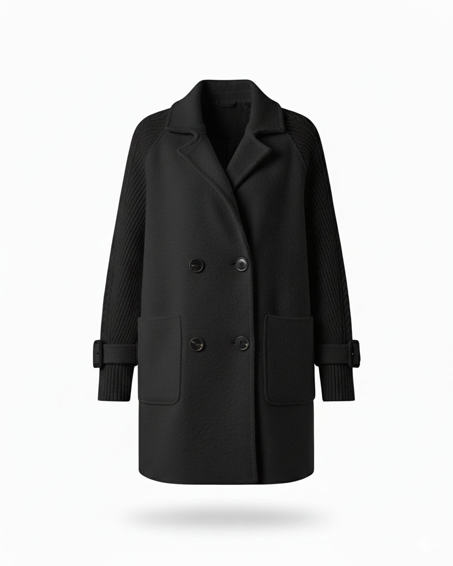 Nuvoir - Cappotto Doppiopetto Donna – Elegante e Morbido