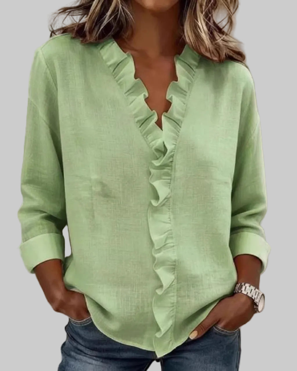 Nuvoir – Blusa Elegante con Volant