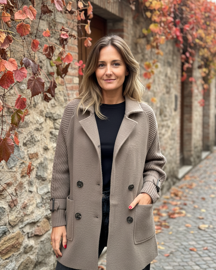 Nuvoir - Cappotto Doppiopetto Donna – Elegante e Morbido