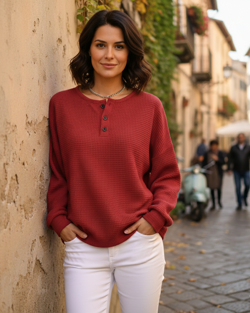 Nuvoir – Maglia Henley Termica da Donna