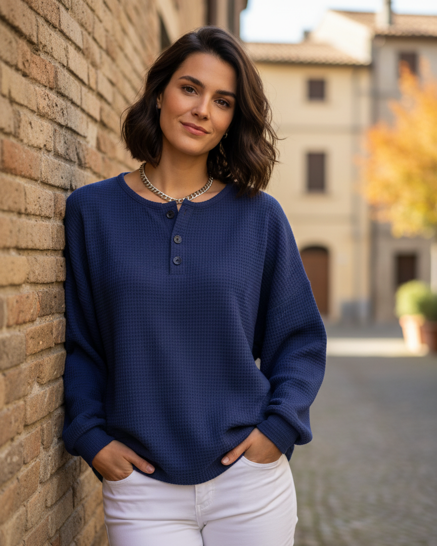 Nuvoir – Maglia Henley Termica da Donna