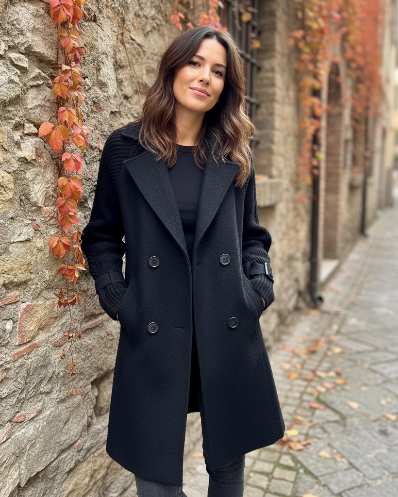 Nuvoir - Cappotto Doppiopetto Donna – Elegante e Morbido