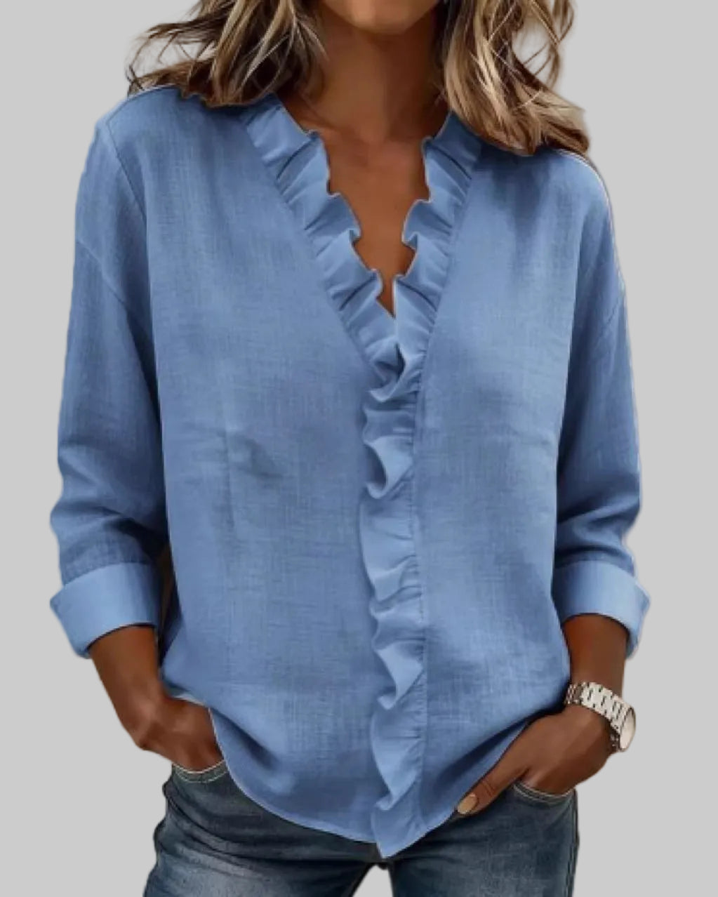Nuvoir – Blusa Elegante con Volant